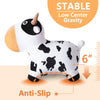 iPlay, iLearn Bouncy Pals Dairy Cow Hopping Horse, Plush Inflatable Animal Hopper, Indoor n Outdoor Ride on Jumping Bounce Toys, Birthday Gift for 18 Months 2 3 4 5 Year Old Kids Toddlers Boys Girls