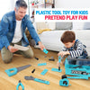 LOYO Kids Tool Set - Pretend Play Construction Toy with Tool Box Kids Tool Belt Electronic Toy Drill Construction Accessories Gift for Toddlers Boys Ages 3 , 4, 5, 6, 7 Years Old (Blue)