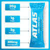 Atlas Protein Bar, 20g Protein, 1g Sugar, Clean Ingredients, Gluten Free (Whey Variety, 12 Count (Pack of 1))