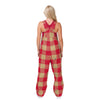 FOCO San Francisco 49ers NFL Womens Plaid Bib Overalls - L