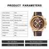 NAVIFORCE Mens Military Watches Sport Waterproof Quartz Leather Casual Date Luxury Wrist Watch Rose Gold