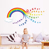 decalmile Rainbow Wall Decals Colourful Butterflies Cloud Wall Stickers Baby Nursery Kids Bedroom Living Room Wall Decor