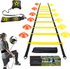 Soccer Training Equipment for Kids, Speed Agility Training Set, Agility Ladder 12 Rung 6M, Football Kick Trainer, 12 Disc Cones, Football Training Equipment Footwork Drills for Kids and Adults