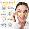 LAVONE Eye Mask-30 Pairs 24K Gold Under Eye Patches Skin Care Products-Eye Masks Skincare for Dark Circles and Puffiness,Reduce Wrinkles,Eye Bags and Fine Lines,for Women and Man,with Hair Clips