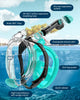 QingSong Full Face Snorkel Mask for Adults & Kids, Snorkeling Gear with Camera Mount, Foldable 180 Degree Panoramic View Snorkeling Set Anti-Fog Anti-Leak