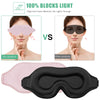 Eye Mask for Sleeping, 2 Pack 3D Contoured Sleep Eye Mask with Adjustable Strap, BeeVines Molded Night Eye Sleep Mask for Lash Extensions, Eye Shade Cover for Traveling Yoga Nap