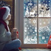 SULOLI Xmas Window Clings Decoration, 141 Static Snow Flakes Stickers Merry Christmas Window Decals for Christmas Party Supplies (8 Sheets)