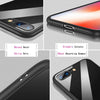 iphone 8 plus case, iphone 7 plus case, humixx [crystal series] black tempered glass back and tpu shock absorption bumper full protective case for iphone 7 plus/iphone 8 plus