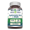 Amazing Formulas Hyaluronic Acid & MSM 500mg 120 Capsules Supplement | Non-GMO | Gluten Free | Made in USA