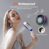 Bluetooth Shower Speaker, Portable Shower Speakers Wireless Bluetooth 5.3 with Time Display, Bluetooth Speakers with RGB Light Show, Suction Cup, Waterproof IP7, 360° Stereo Sound, Handsfree with Mic