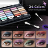 Color Nymph Makeup Sets For Teens 14-16,Portable Makeup Kit for Girls with 24-Colors Eyeshadows Facial Blusher Lip Gloss Pressed Powder Mascara Brushes Mirror Comb