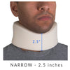 OTC Cervical Collar, Soft Contour Foam, Neck Support Brace, White Narrow 2.5