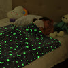 SOCHOW Glow in The Dark Throw Blanket 50 x 60 Inches, Galaxy Stars Pattern Soft Cozy Flannel Fleece Blanket for Boys Girls, All Seasons Grey Gifts Blanket for Kids