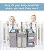 Clearworld Hanging Diaper Caddy for Changing Table and Crib,XL Diaper Caddy Organizer for Baby Essentials,Upgrade Thicken Diaper Stacker Nursery Organizer, Baby Shower Gifts(Gray)