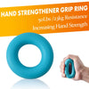 IMENSEAS Hand Grip Strengthener 7 Pack Adjustable Hand Gripper, Finger Stretcher Resistance Extensor Bands, Finger Exerciser, Grip Strength Ring & Stress Relief Ball for Athletes & Musicians - Blue