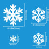 Ivenf Christmas Decorations Indoor, 8 Sheets Extra Large White Snowflake Window Clings Decor, Farmhouse Rustic Xmas Snowflake Decorations for the Home School Office Classroom Kids Winter Holiday Party