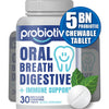 Probiotiv Oral Probiotics for Mouth Bad Breath w/ 5 Billion CFU - Two-in-One Combo Chewable Dental Probiotics for Teeth & Gums Health/Dry Mouth & Combat Daily Bloating - 30 Mint Tablets