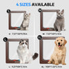 FAREVER Extra Large Cat Door, Pet Door for Dog or Cat, 4 Switch Modes Locking Cat Door Interior Door Suitable for Window and Wall (Brown)