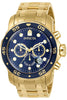 Invicta Men's 0073 Pro Diver Collection Chronograph 18k Gold-Plated Watch