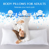 WhatsBedding Full Body Pillows for Adults - Long Body Pillow Insert for Sleeping - Soft Large Bed Pillows for Side Sleeper - Breathable &Machine Washble - 20x54 Inches, White