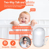 aubor 2K Baby Monitor with Camera and Audio,Smart Baby Monitor with Night Vision,Cry & Motion,Temp & Humidity Sensor,2-Way Audio,WiFi Baby Monitor with Smartphone APP-White