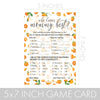 Who Knows Mommy Best Game Cards - Little Cutie Orange Baby Shower -20 count