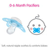 MAM Original Baby Pacifier, Nipple Shape Helps Promote Healthy Oral Development, Curved Shield to Protect Skin,Clear/Boy, 0-6 , 3 Count (Pack of 1)