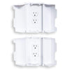 Outlet Cover Box for Child Safety (2 Pack) Duplex & Decorator Electrical Outlet Plates, Concealed Access Buttons, and Spacious Compartment - Jool Baby