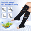 bropite Zipper Compression Socks Women & Men - 2Pairs Calf Knee High 15-20mmHg Open Toe Compression Stocking suit for Walking