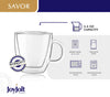 JoyJolt Savor Double Wall Insulated Glasses Espresso Mugs (Set of 2) - 5.4-Ounces