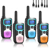 Wishouse Walkie Talkies for Kids Adults Long Range Rechargeable,Birthday Gift for 4-12 Year Old Girls Boys,Camping Gear Toys with Flashlight,SOS Siren,NOAA Weather Alert,VOX,Easy to use 4 Pack