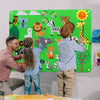 Craftstory Zoo Animals Felt Board Story Set for Toddlers 32 Pieces Felt Jungle Animals Toys Figures Teaching Wall Flannel Board for Preschool Crafts Activity Early Learning Storytelling