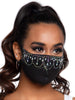 Leg Avenue Women's Rhinestone Fashionable Face Mask, Priya Black, One Size US