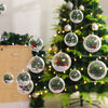 Jishi 10pk Clear Plastic Ornaments for Crafts Fillable Christmas Ornaments Balls DIY Christmas Tree Decorations, Hanging Acrylic Plastic Clear Ornaments for Crafts Fillable, Clear Plastic Balls 80mm