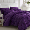 Ubauba Comforter Set for Queen Size Bed - 7 Piece Bedding Comforters Queen Size Pintuck Bed in a Bag for All Season,Bed Set with Comforters, Sheets, Pillowcases & Shams(Purple,Queen)