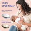 Original Silver Nursing Cups, RUVALINO® Breastfeeding Essentials Nipple Shields for Nursing Newborn, Nipple Cover for Breastfeeding, Healing Cups for Sore Nipple Relief, No Need Nipple Cream (Regular)