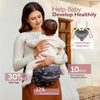 Momcozy Hip Seat Baby Carrier - Adjustable Waistband with Original 3D Belly Protector, Ergonomic Carrier with Various Pockets for Newborns & Toddlers up to 45lbs (Starry Sky, Medium)