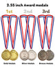 Jauisus 3 Pcs Gold Silver Bronze Medals 1st 2nd 3rd Place Award Medals for Awards for Kids Adults, Olympic Style Winner Awards for Sports, Party, Tournaments, Prizes, Competitions (Metal, 2.55 Inch)