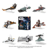 STAR WARS Micro Galaxy Squadron OBI-Wan Kenobi's Jedi Interceptor Mystery Bundle - 3-Inch Light Armor Class and Scout Class Vehicles with Accessories