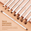 Jessup Makeup Brushes 14Pcs Makeup Brush Set Premium Synthetic Powder Foundation Contour Blush Concealer Eye Shadow Blending Liner Make Up Brush Kit Light Grey T329