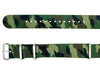 time+ 18mm Military G10 Style Premium Nylon Watch Band Strap Camouflage Brushed