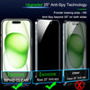 IMBZBK 4 Pack Privacy Screen Protector for iPhone 15 Plus Tempered Glass with 4 Pack Camera Lens Protector, Accessories 9H Anti Spy for Apple 15 Plus, 2.5D Curved, Case Friendly, Transparent