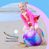 ZOOJOY Hopper Ball, Hopping Toys for Kids, 18inch Bouncy Ball with Handle for Boys Girls Aged 3-8, Inflatable Clouds Bounce Hopper Toy with Pump