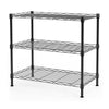 SINGAYE 3 Shelf Wire Shelving Unit Adjustable Storage Shelving 21.26W x 11.41D x 22.83H (Black)