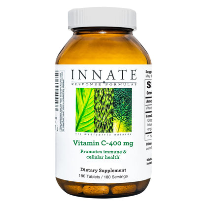 INNATE Response Formulas, Vitamin C-400 mg, Antioxidant Vitamin C Supplement, Vegan, 180 tablets (180 Servings)