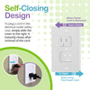 WONDERKID Self-Closing Electrical Outlet Covers for Baby Proofing - White - 4 Pack