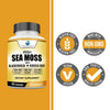 American Standard Supplements Organic Sea Moss 2625mg, Hand Harvested, Irish Moss Bladderwrack and Burdock Root, Irish Sea Moss Alternative To Sea Moss Powder, Sea Moss Gel, 120 Vegan Capsules