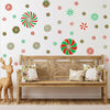 77 Pcs Christmas Candy Decals Christmas Wall Decorations Christmas Candy Floor Decals Christmas Wall Stickers Xmas Decals for Wall Holiday Candy Stickers for Xmas Candyland Party Decorations