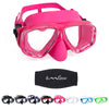 Swimming Mask Silicone Swim Goggles with Nose Cover Adult Youth Scuba Dive Goggles Snorkel Mask Snorkeling Gear Triathlon Spearfishing Mask (Rose)