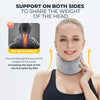 Neck Brace Cervical Collar - Neck Pain Relief and Neck Support Brace for Sleeping Soft Foam Wraps Keep Vertebrae Stable and Aligned for Relief of Cervical Spine Pressure for Women & Men (Gray-L Size)